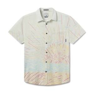 NEW BAJA LLAMA men's vagabond short sleeve shirt in sunburst vintage white